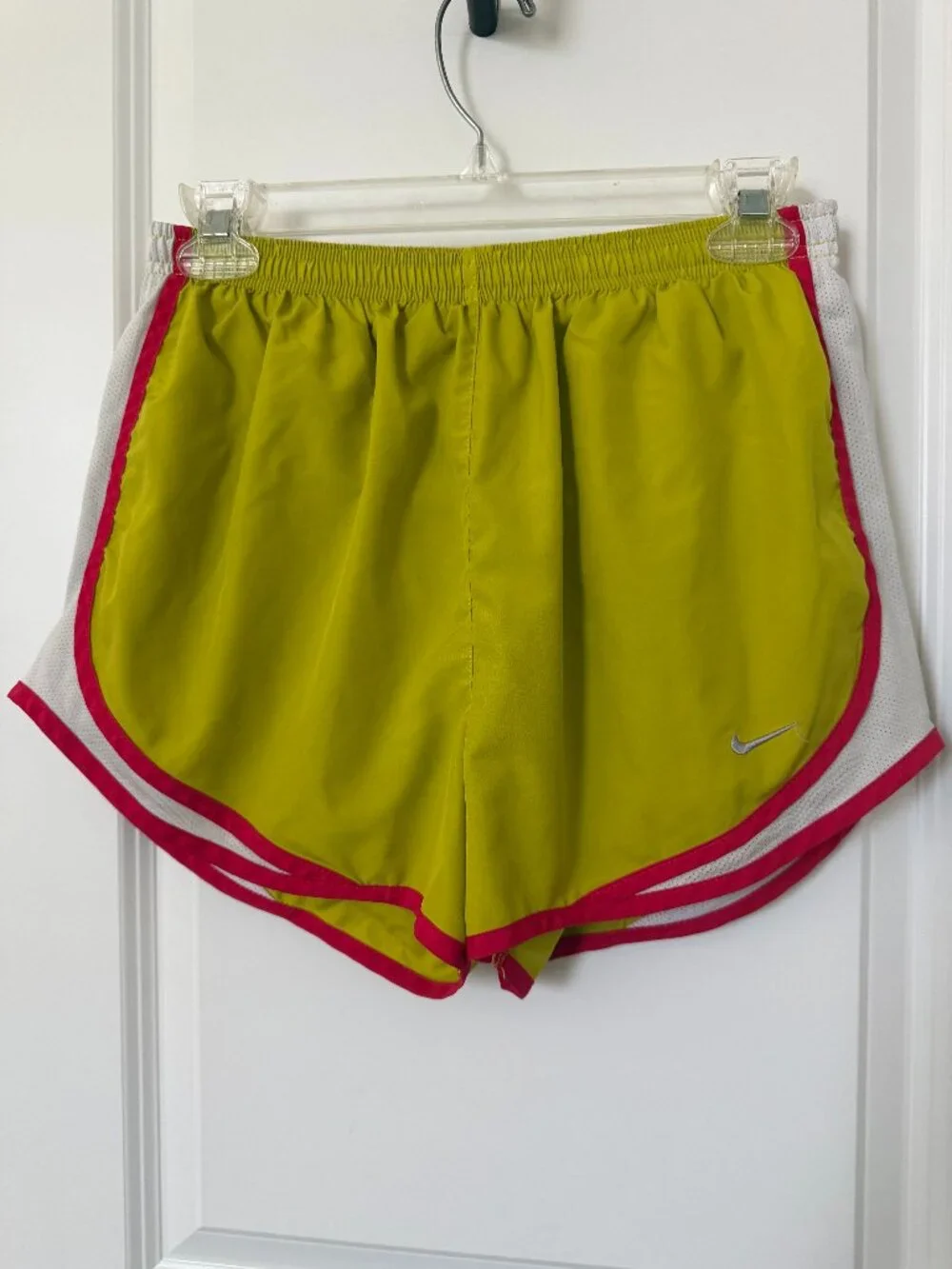 Women's Nike Dri-FIT Green and Pink Running Shorts
